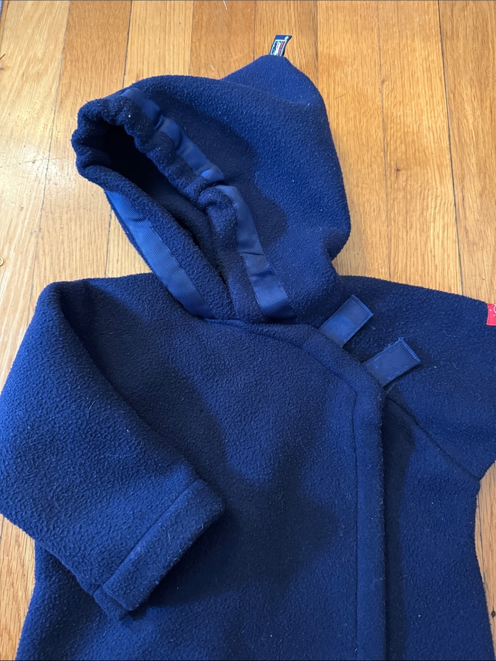 Widgeon Hooded Fleece Jacket, Navy, size 9 months - Picture 2 of 3
